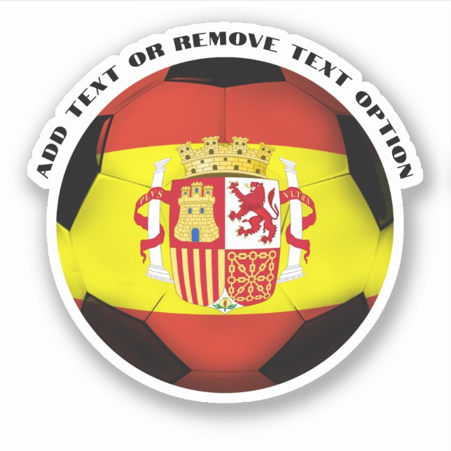 Sticker Espagne Pavillon espagnol balle de football (Devant)