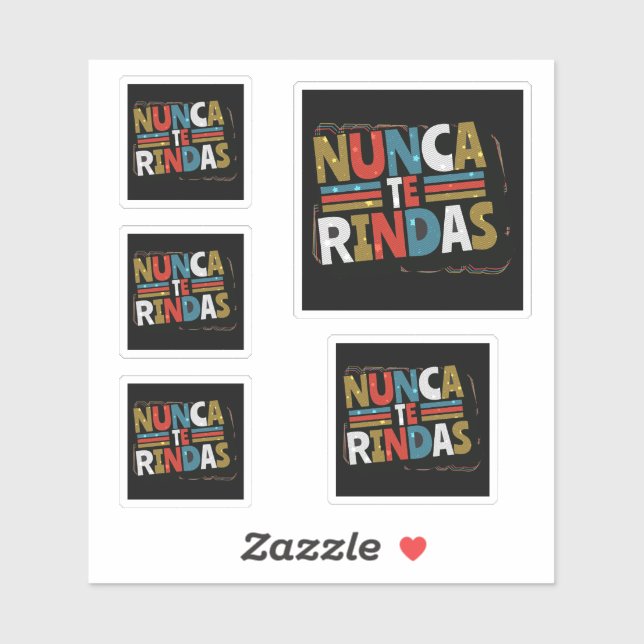 Sticker Espagnol ne renoncez pas à la citation - Nunca Te  (Feuille)