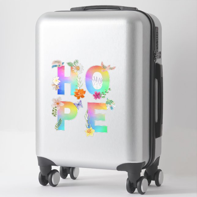 Sticker Espérer Motivation artistique positive Inspiration (Sur valise)