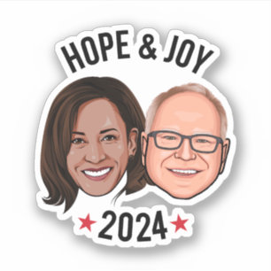 Sticker Espoir et joie - Harris Walz