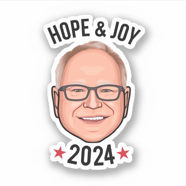 Sticker Espoir et joie - Tim Walz (Devant)
