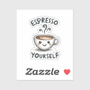 Sticker Espresso Yself café