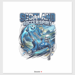 Sticker Esprit de football d'Écosse Striker squelette Nati