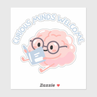Sticker Esprits curieux bienvenue cerveau de lecture intel