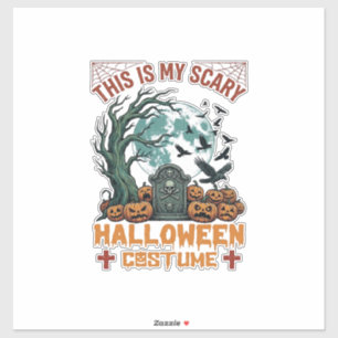 Sticker Est Costume d'Halloween Effrayant Pierres Tombales