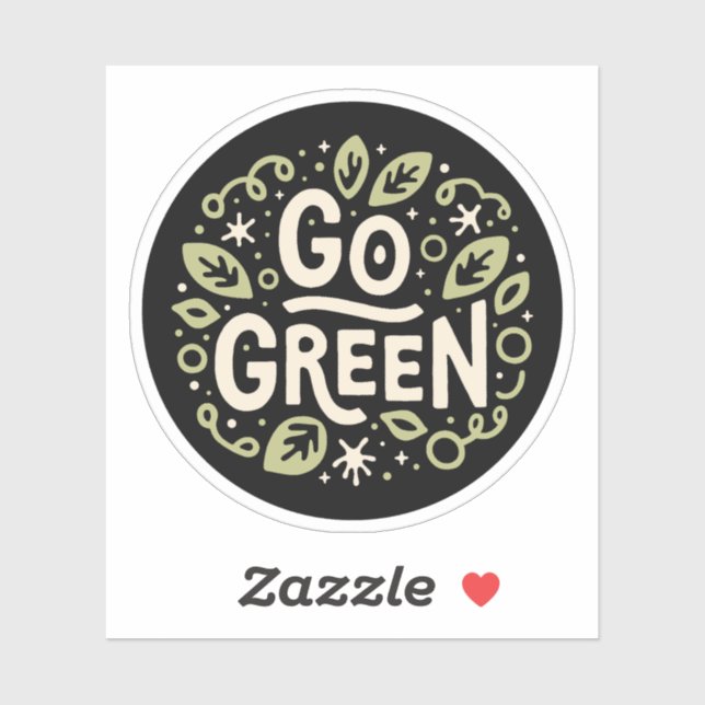 Sticker esthétique écologique devenez écolo (Feuille)