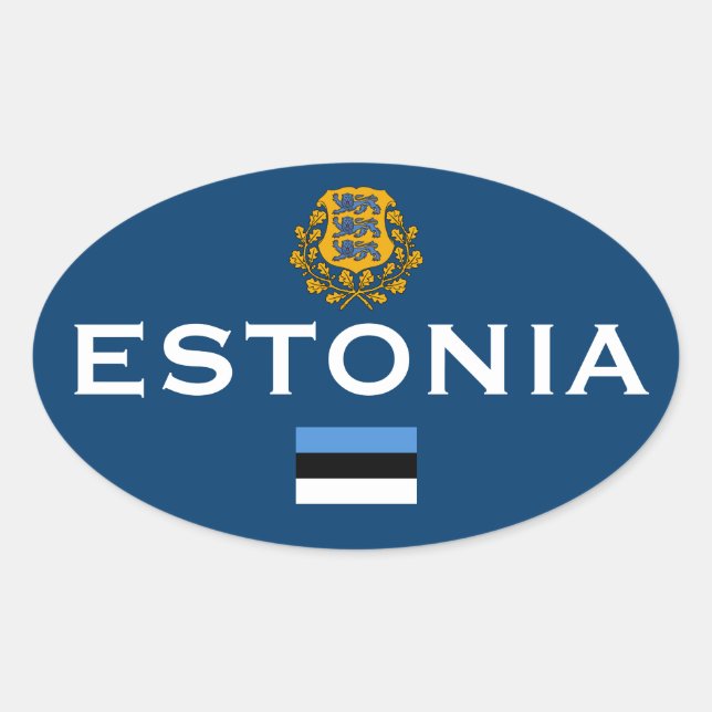 Sticker estonien de style ovale européen (Devant)