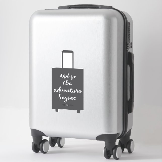 Sticker Et Ainsi L'Aventure Commence À Amusant Bagage vali (Sur valise)