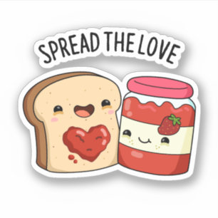 Sticker Étaler la confiture Amour Drôle et le touron de pa