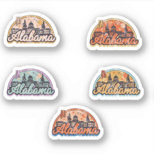Sticker État de l'Alabama (Devant)