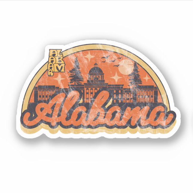 Sticker État de l'Alabama (Devant)