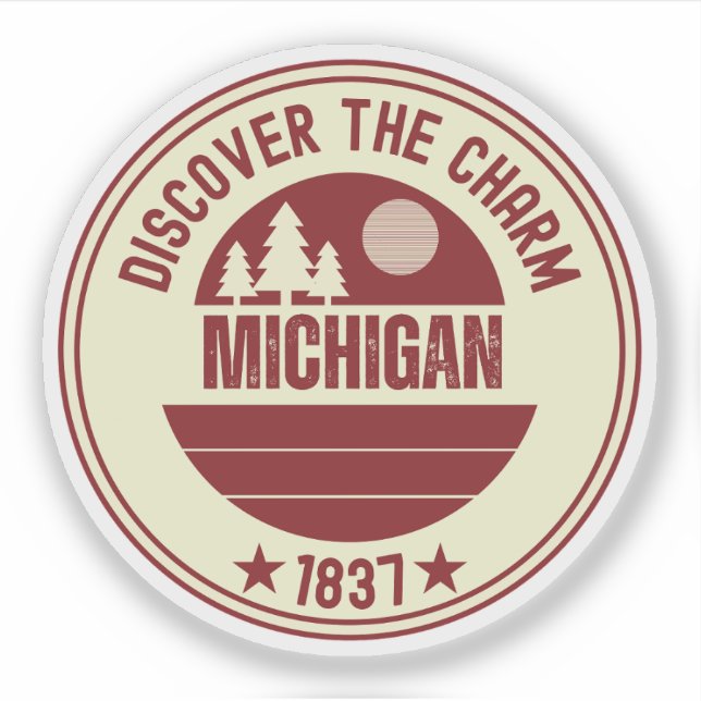 Sticker État des Grands Lacs - Michigan Adventure (Devant)