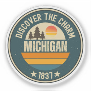 Sticker État des Grands Lacs - Michigan Love Gift