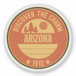 Sticker État du Grand Canyon - Aventure en Arizona