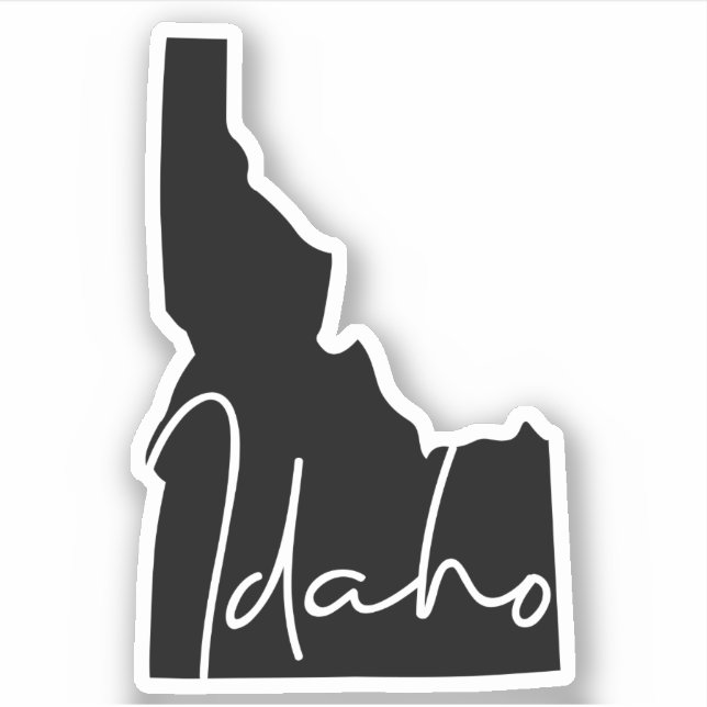 Sticker État noir solide de l'Idaho (Devant)
