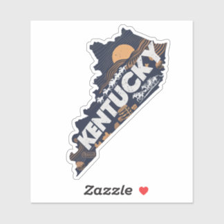 Sticker État rétro du Kentucky