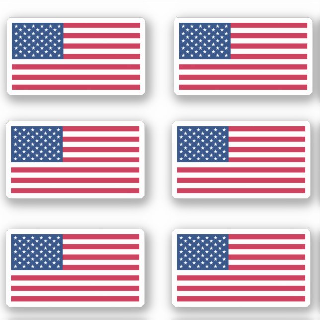 Sticker États-Unis Amérique Drapeau étoiles et rayures Pat (Devant)