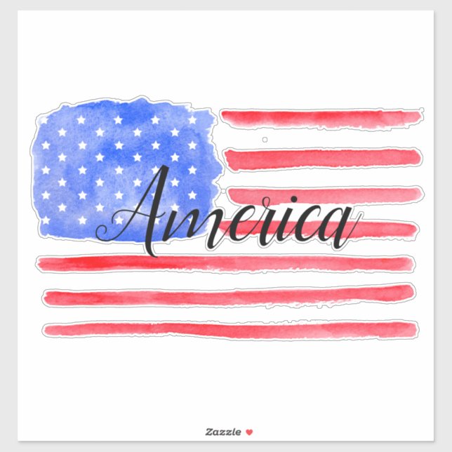 Sticker États-Unis Drapeau étoiles et rayures (Feuille)