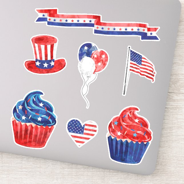 Sticker États-Unis Juillet 4 Fête (Détail)