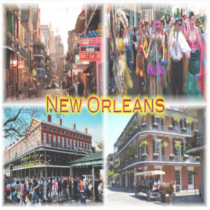 Sticker États-Unis - Nouvelle-Orléans - Bourbon Street -