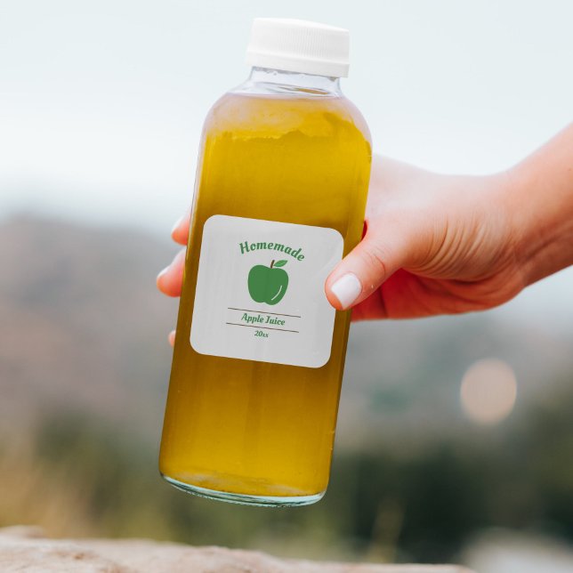 Sticker Étiquette à jus de pomme modifiable (Apple Juice Label Sticker)