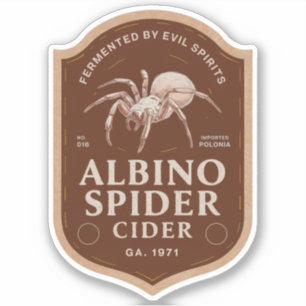 Sticker Étiquette Albino Spider