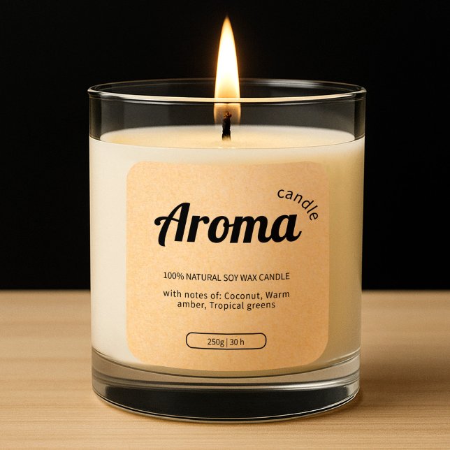 Sticker Étiquette Boho Kraft en papier beige (Boho Kraft Beige Paper Candle Labels Sticker )