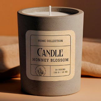 Sticker Étiquette Boho Kraft en papier beige