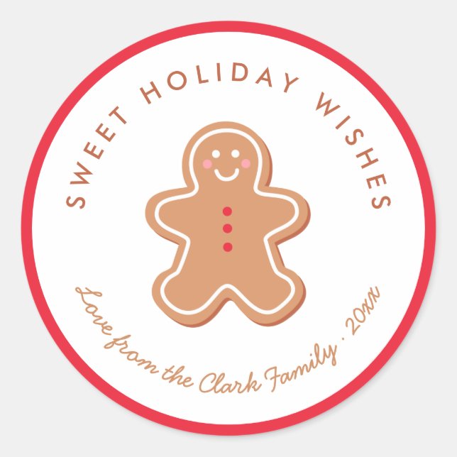 Sticker Étiquette cadeau de Noël (Devant)