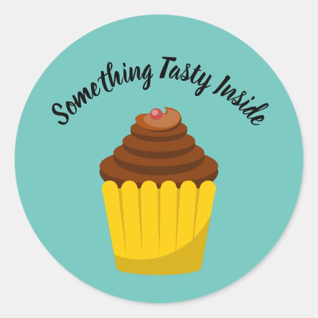 Sticker Étiquette Cupcake Dessert (Devant)