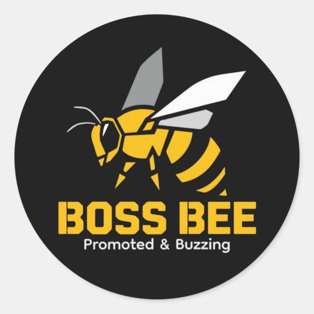 Sticker Étiquette d’abeilles de jour de Boss (Devant)