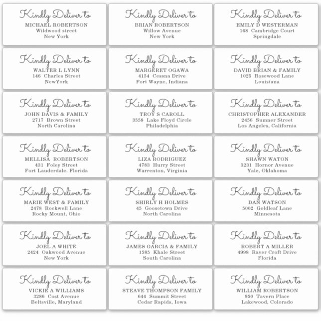 Sticker Étiquette de adresse invité de la fête de  (Devant)
