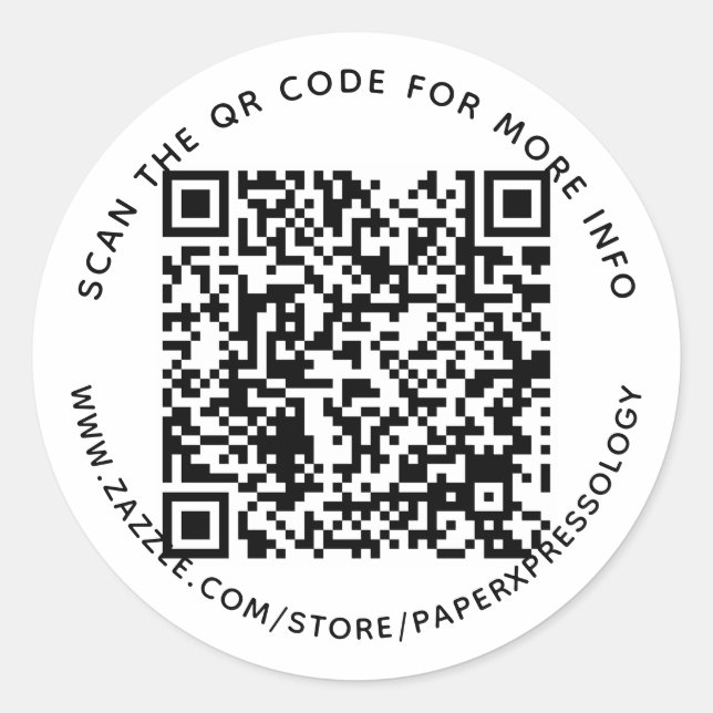 Sticker Étiquette de cadeau personnalisé QR Code T (Devant)