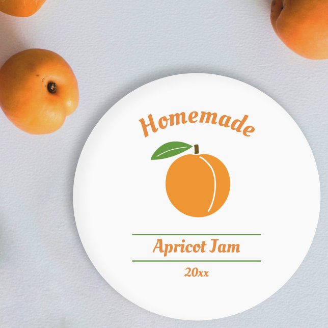 Sticker Étiquette de confiture d'abricot modifiabl (Apricot Jam Label Sticker)