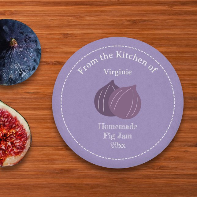 Sticker Étiquette de confiture rustique (Rustic Fig Jam Label Sticker)