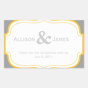 Sticker Étiquette de mariage préféré personnalisab