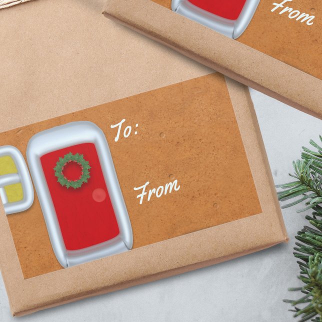 Sticker Étiquette de Noël Maison de pain d'épice (A gingerbread house inspired Christmas gift label - all you need to do is to put them on your gifts )