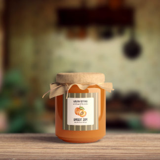 Sticker Étiquette de produit de confiture d'abrico