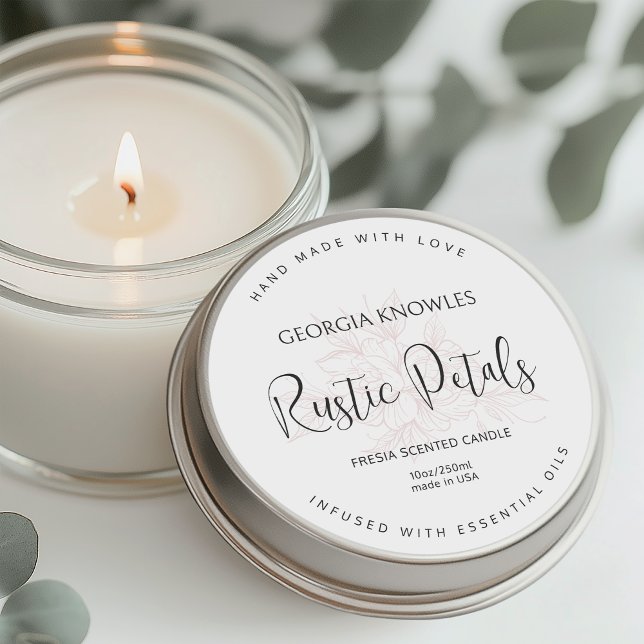 Sticker Étiquette de produit élégant blanc (Créateur téléchargé)