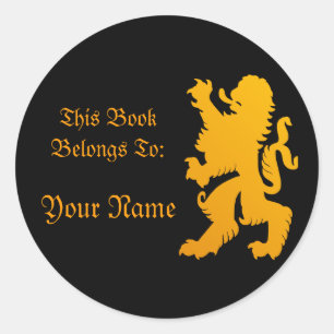 Sticker Étiquette du livre de lion