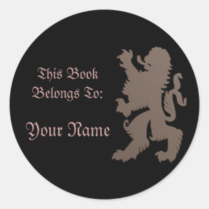Sticker Étiquette du livre de lion