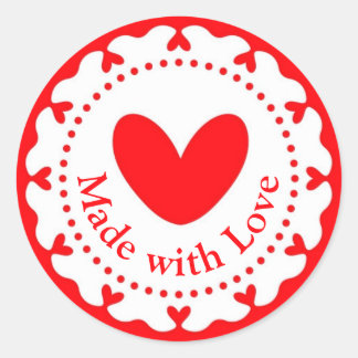 Sticker Étiquette Fabriqué Avec Amour
