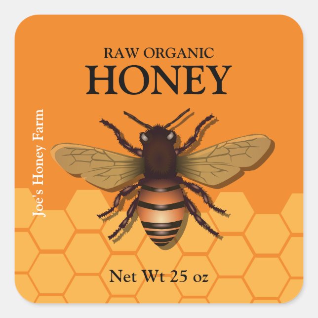 Sticker Étiquette Honey Jar (Devant)