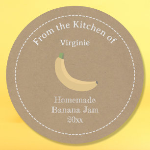 Sticker Étiquette Kraft & Rustic Banana