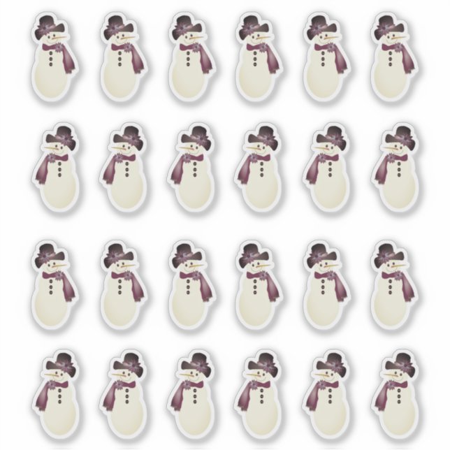 Sticker Étiquette Little Snowman (Devant)