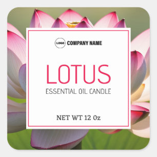 Sticker Étiquette Lotus Candle