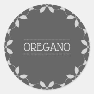 Sticker Étiquette Oregano Spice Jar