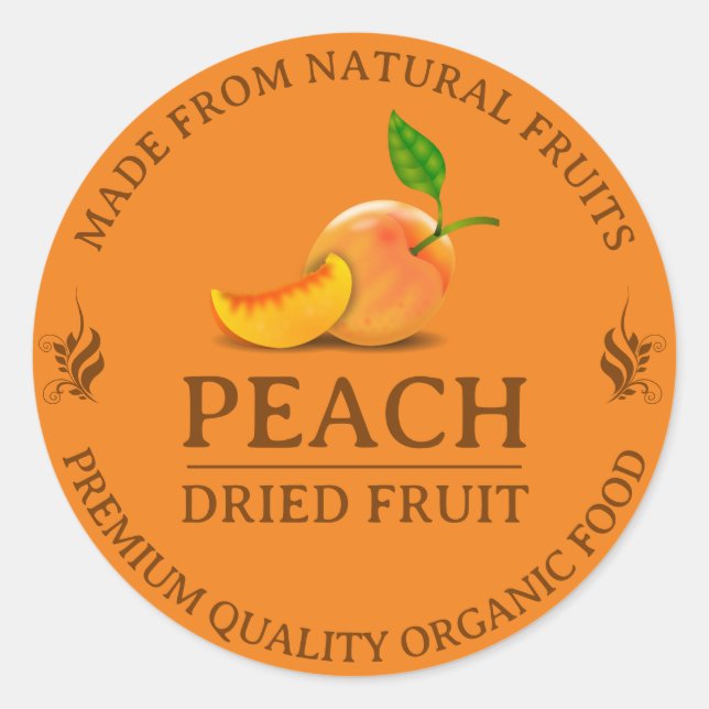 Sticker Étiquette personnalisé aux fruits secs (Devant)