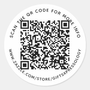 Sticker Étiquette personnalisé QR Code et texte