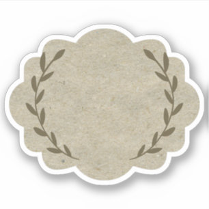 Sticker Étiquette pour bocal à épices blanc élégan